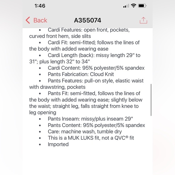 Muk Luks matching lounge tee and open cardigan - Picture 13 of 16